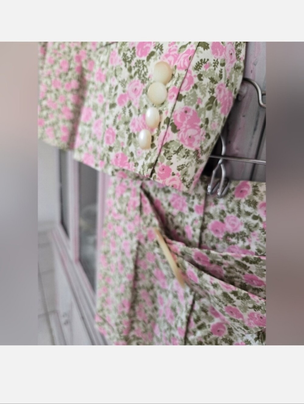 Sézane Pink Floral Jacket & Shorts - Picture 6 of 8